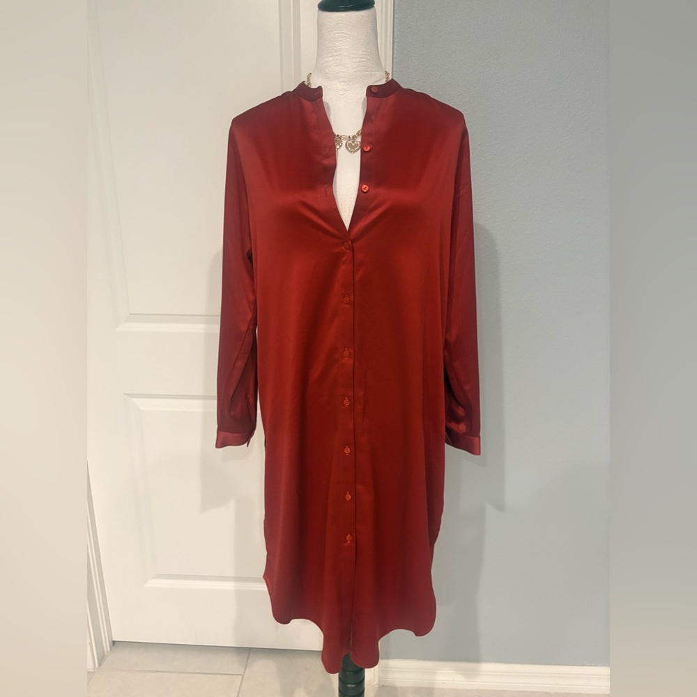 Eileen Fisher |  Mandarin collar dress SIZE X-SMALL Holiday dress
